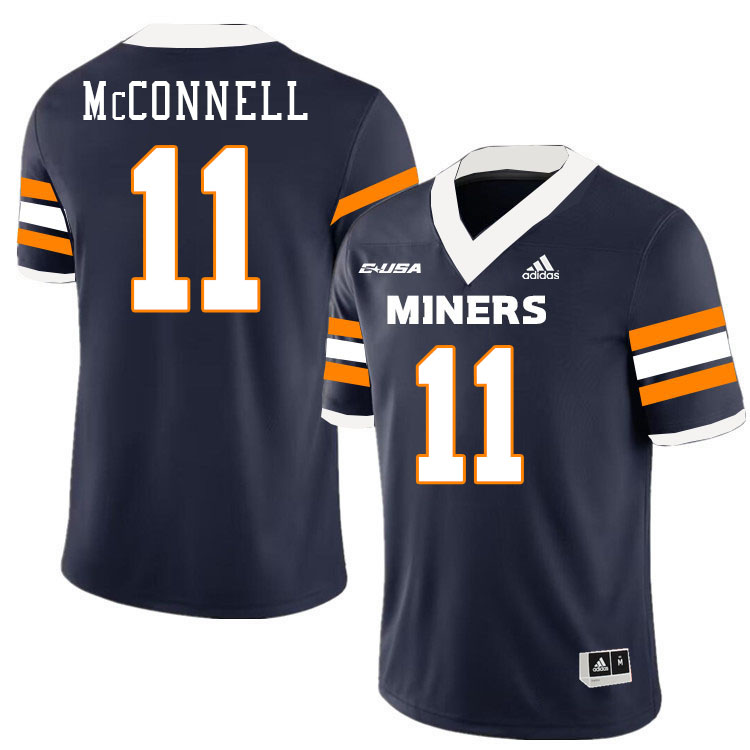 Cade McConnell UTEP Jersey,UTEP Miners #11 Cade McConnell College Football Jersey,Uniforms-Navy